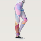 Abstract Colorful Flowing Ribbons レギンス (右)