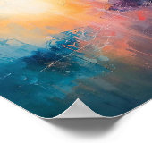 Abstract Colorful Geometrical Artwork Poster Print ポスター (角)