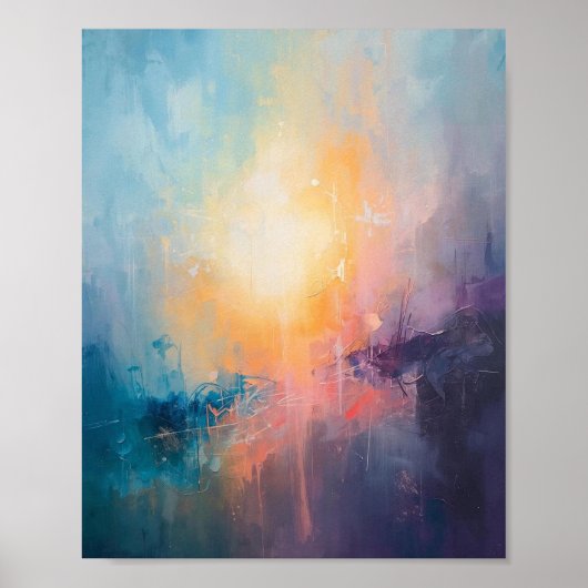 Abstract Colorful Geometrical Artwork Poster Print ポスター (正面)