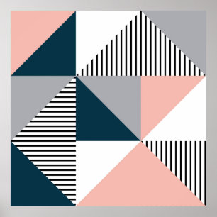 Abstract colorful geometry ポスター