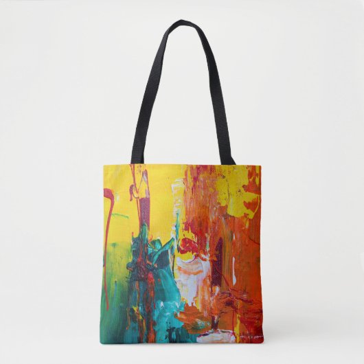 Abstract colorful image on tote bag トートバッグ (正面)
