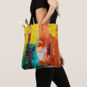 Abstract colorful image on tote bag トートバッグ (クローズアップ)
