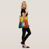 Abstract colorful image on tote bag トートバッグ (モデル)