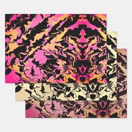 Abstract colorful Merge ラッピングペーパーシート (セット)