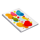 Abstract Colorful Organic Shapes Botanical Collage ノートブック (右側)