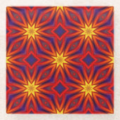 Abstract Colorful Pattern ガラスコースター (正面)