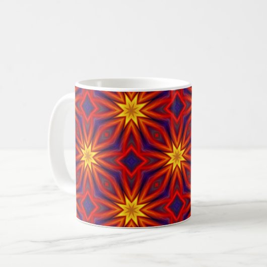 Abstract Colorful Pattern コーヒーマグカップ (正面左)