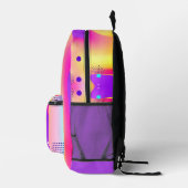 Abstract Colorful Pop Art Gradient  プリントバックパック (右)
