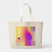Abstract Colorful Pop Art Gradient  ラージトートバッグ (裏面)