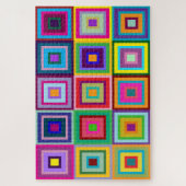 Abstract Colorful Quilt Pattern Puzzle ジグソーパズル (縦)