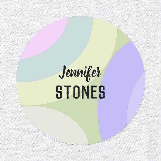 Abstract colorful shapes employee ラベル (デザイン1)