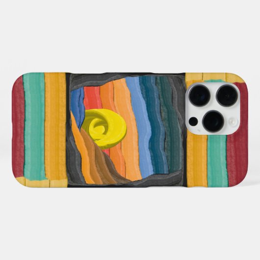 Abstract Colorful Sunset iPhoneケース (裏面横)