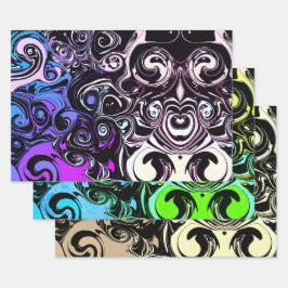 Abstract colorful swirls  ラッピングペーパーシート