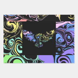 Abstract colorful swirls  ラッピングペーパーシート