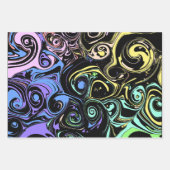 Abstract colorful swirls  ラッピングペーパーシート (正面)