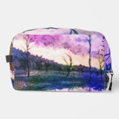 Abstract colorful trees cosmetic bag ドップキット (正面)