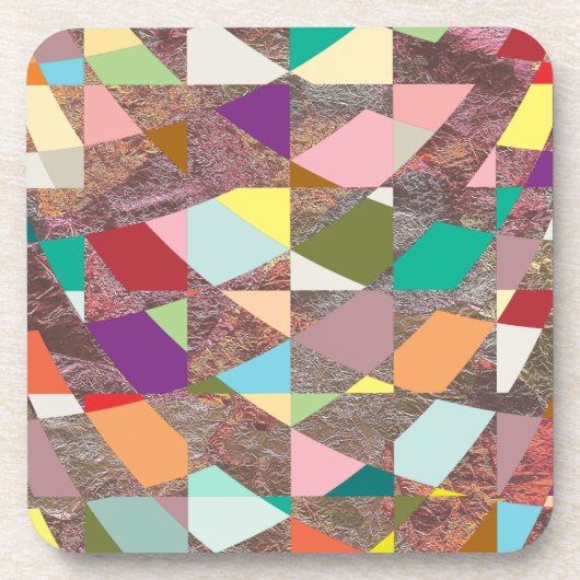 Abstract Colors Glitter コースター (正面)