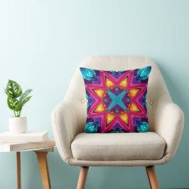 Abstract Colour Combination Throw Pillow クッション