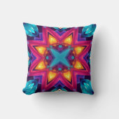 Abstract Colour Combination Throw Pillow クッション (正面)