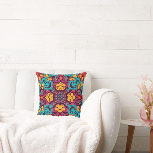 Abstract Colour Combination Throw Pillow クッション (ソファ)