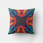 Abstract Colour Combination Throw Pillow クッション (裏面)