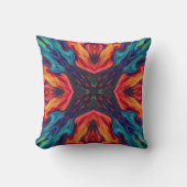 Abstract Colour Combination Throw Pillow クッション (正面)