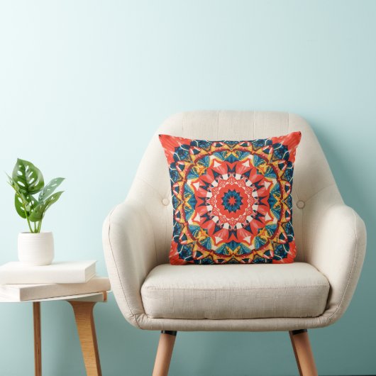 Abstract Colour Combination Throw Pillow クッション (椅子)