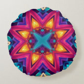 Abstract Colour Combination Throw Pillow ラウンドクッション (裏面)