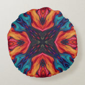 Abstract Colour Combination Throw Pillow ラウンドクッション (裏面)