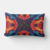 Abstract Colour Combination Throw Pillow ランバークッション (正面)