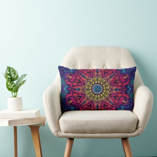 Abstract Colour Combination Throw Pillow ランバークッション (椅子)