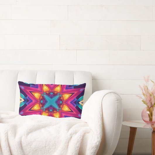 Abstract Colour Combination Throw Pillow ランバークッション (ソファ)