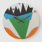 Abstract Confetti Cone Round Clock ラージ壁時計 (正面)