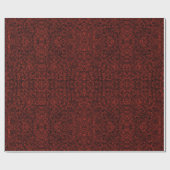 Abstract Contemporary Black Crosshatch On Red Rust ラッピングペーパー (フラット)