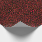 Abstract Contemporary Black Crosshatch On Red Rust ラッピングペーパー (角)