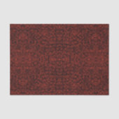 Abstract Contemporary Black Crosshatch On Red Rust 薄葉紙 (正面)