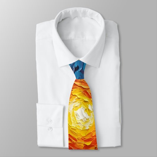 Abstract Core - Painterly Style Vibrant Art ネクタイ (タイ)