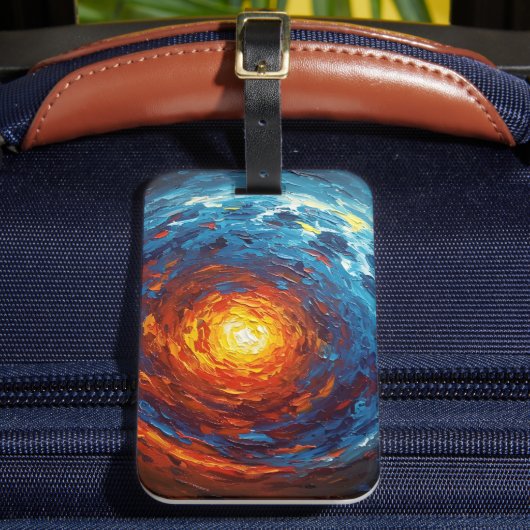 Abstract Core - Painterly Style Vibrant Art ラゲッジタグ (正面インサイチュ2)