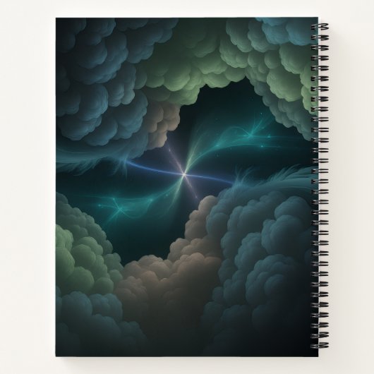 Abstract Cosmic Cloud Spiral Notebook ノートブック (裏面)