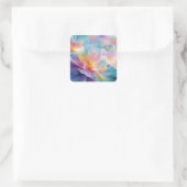 Abstract cosmic floral explosion in pastel スクエアシール (バッグ)