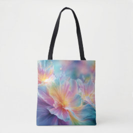 Abstract cosmic floral explosion in pastel トートバッグ