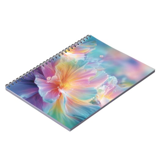 Abstract cosmic floral explosion in pastel ノートブック (左側)