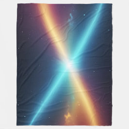 Abstract Cosmic Light Energy Glowing Space フリースブランケット