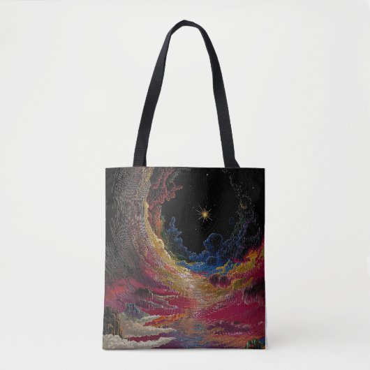 Abstract Cosmic Night Tote Bag トートバッグ (正面)