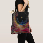 Abstract Cosmic Night Tote Bag トートバッグ (クローズアップ)