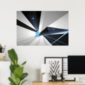 Abstract Cosmic Portal ポスター (ホームオフィス)