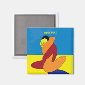 Abstract Couple On Beach マグネット (正面/裏面)