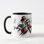 Abstract Couple with Violin マグカップ (左)