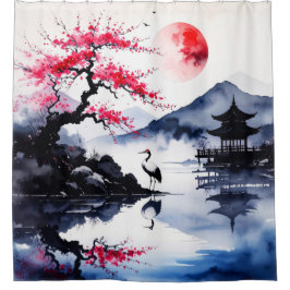 Abstract Crane 001 Shower Curtain シャワーカーテン