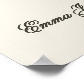 Abstract Cream Wedding Poster  ポスター (角)